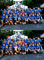 All cyclists except the "Red Rider" needed to be in team shirts but 4 showed up without the shirts
