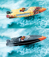 For showing the customer his race boat wrap design